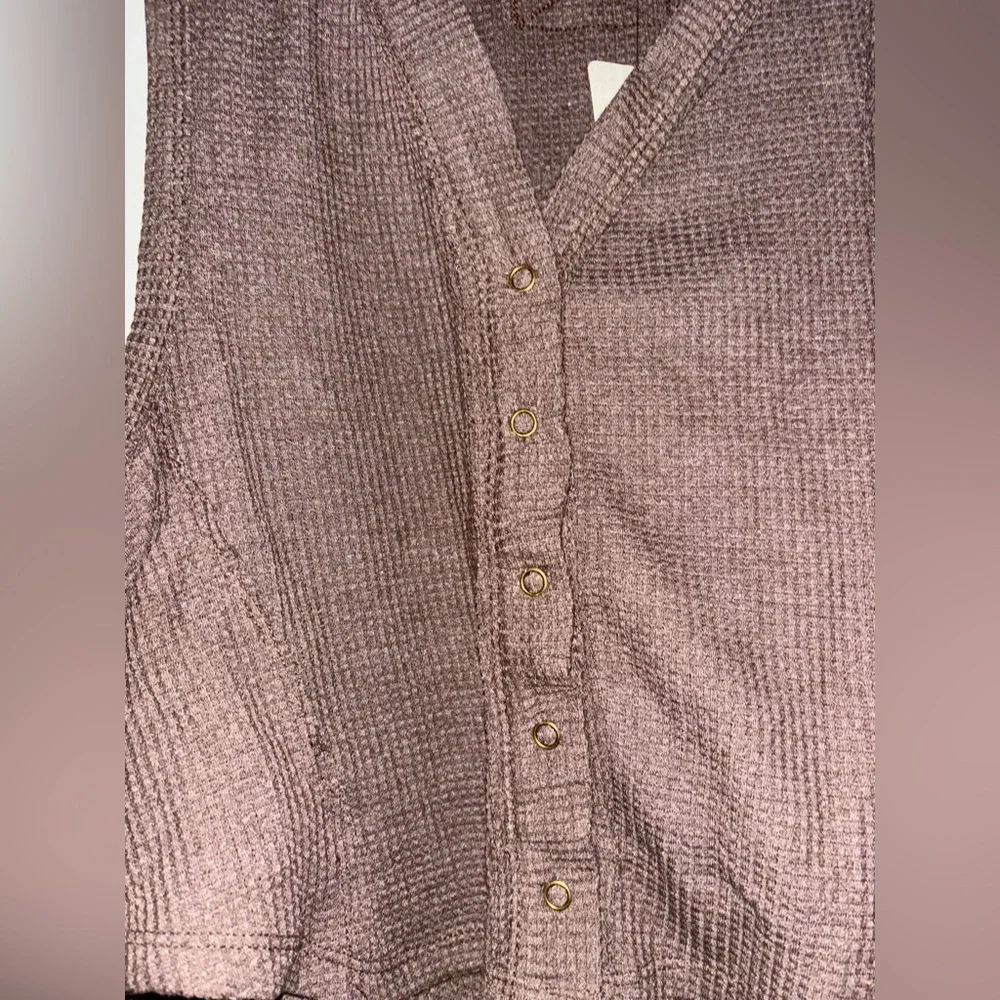 Free People We The Free Cropped Fitted Reo Sweater In Coffee‎ Vest Women XL NEW